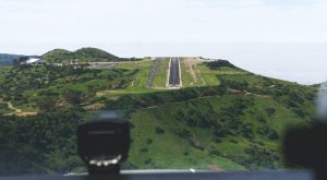runway on the side of a hill